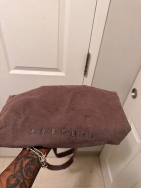 Rick Owens mauve canvas tote bag